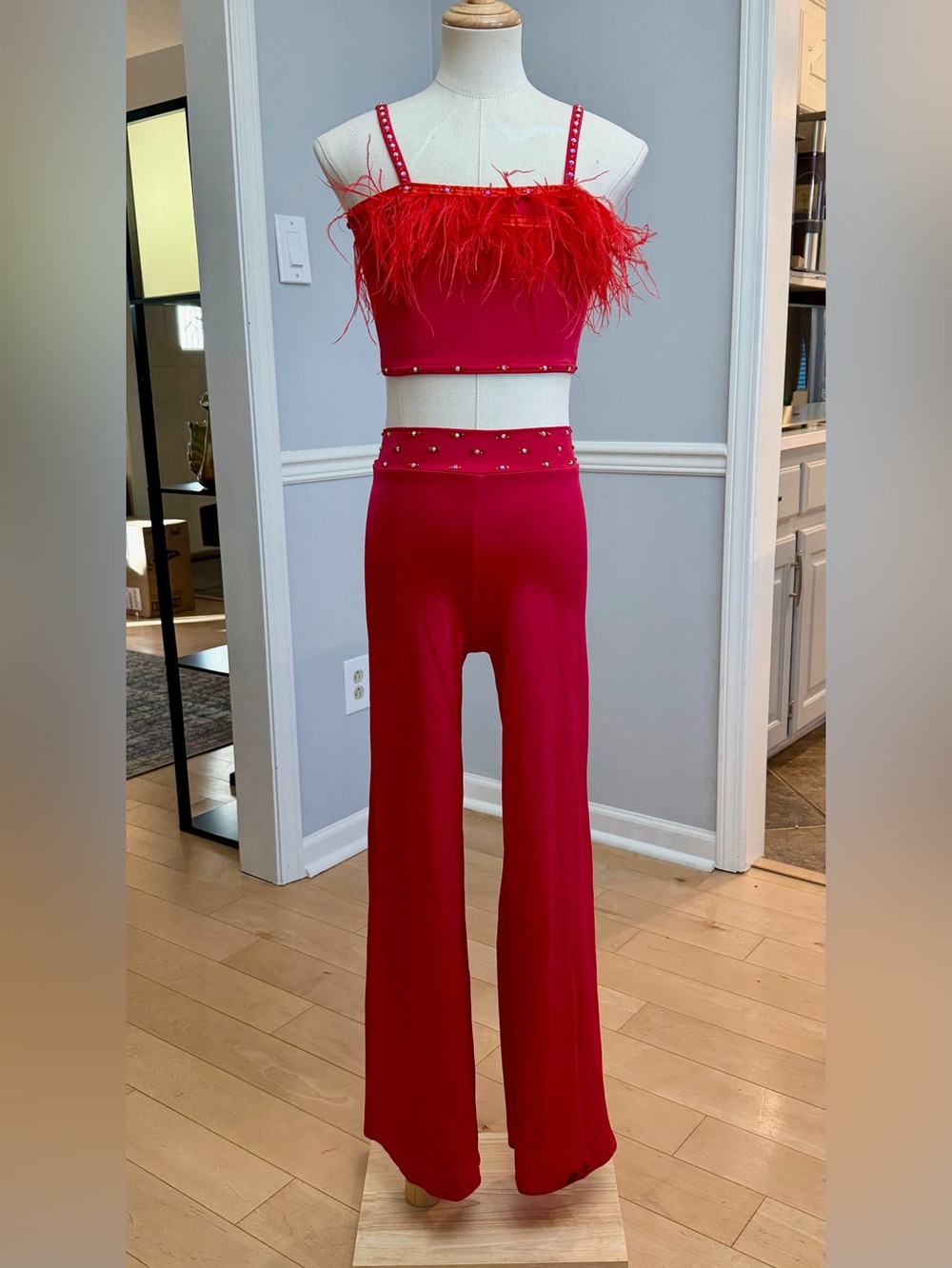 Red top and pant set CM